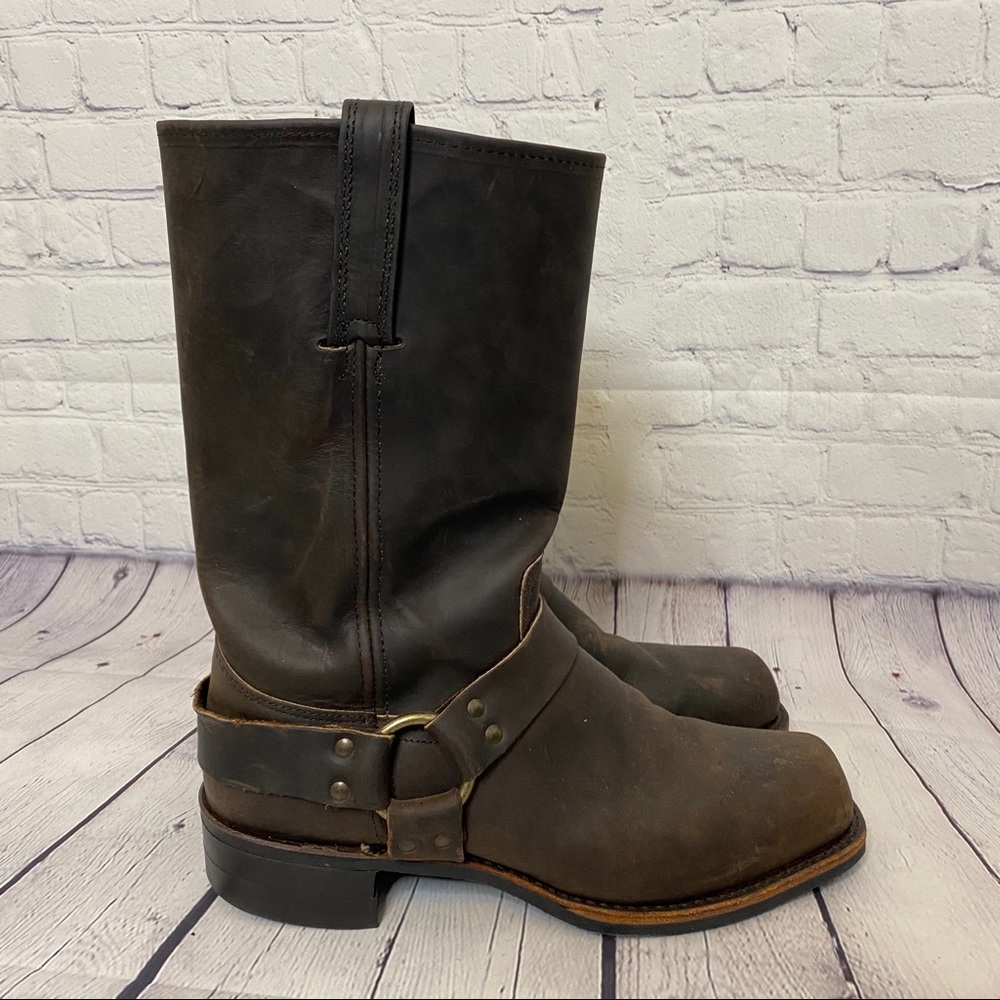 FRYE Men’s Harness Boots 13 brown leather